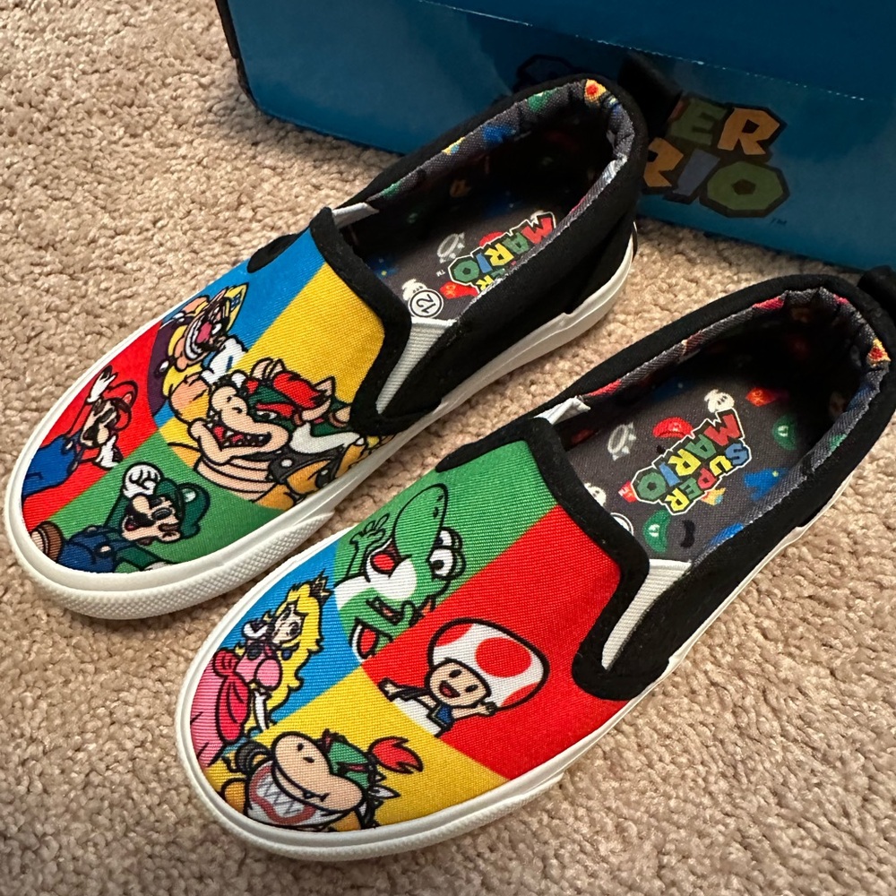 Super Mario Colorful Slip-On Shoes